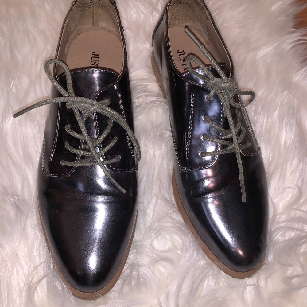 Classy and stylish pewter Oxfords